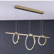 Led circle chandelier Luxury modern design lamp Restaurant Golden Nordic Minimalist creative Bar dining lighting chandelier