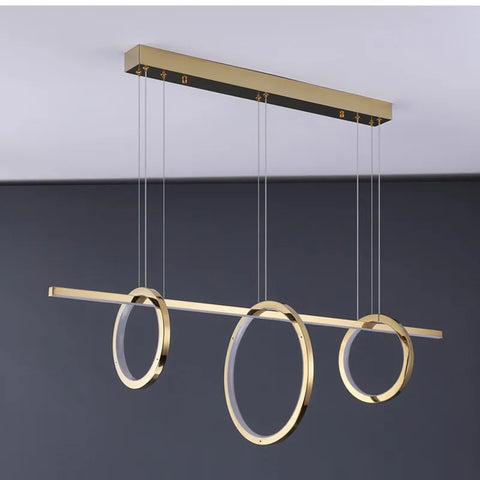 Led circle chandelier Luxury modern design lamp Restaurant Golden Nordic Minimalist creative Bar dining lighting chandelier