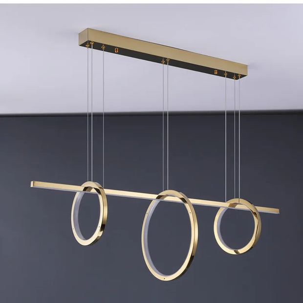 Led circle chandelier Luxury modern design lamp Restaurant Golden Nordic Minimalist creative Bar dining lighting chandelier