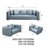 Modern Light luxury new classical sofa living room sofa European-style combination large apartment first floor leather sofa