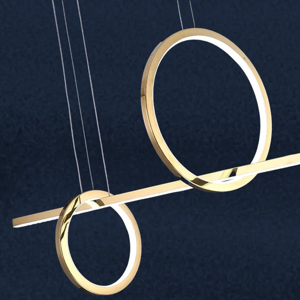 Led circle chandelier Luxury modern design lamp Restaurant Golden Nordic Minimalist creative Bar dining lighting chandelier