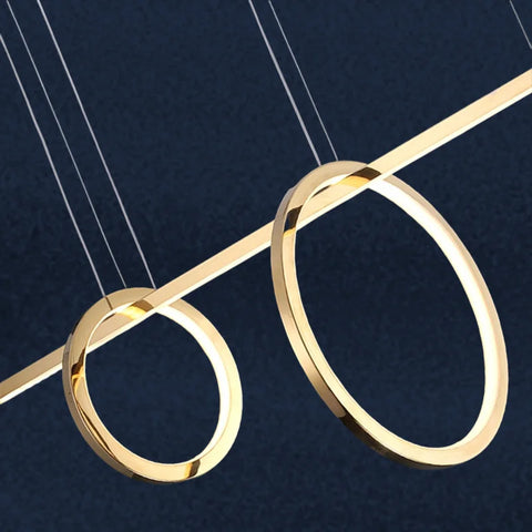 Led circle chandelier Luxury modern design lamp Restaurant Golden Nordic Minimalist creative Bar dining lighting chandelier
