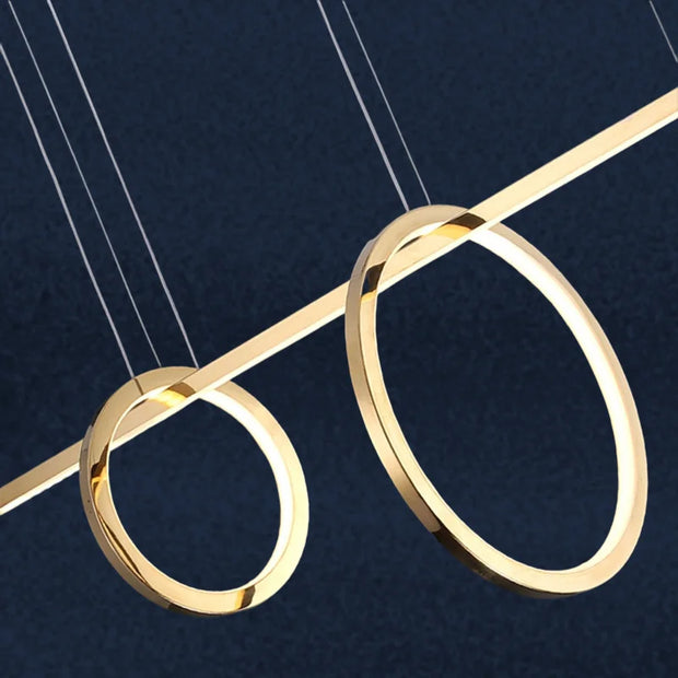 Led circle chandelier Luxury modern design lamp Restaurant Golden Nordic Minimalist creative Bar dining lighting chandelier