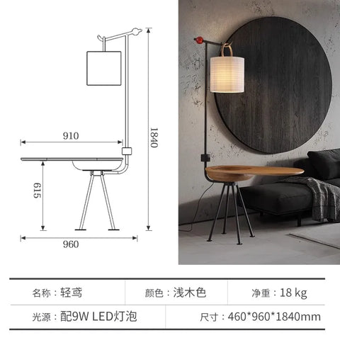 Creative Multifunctional Living Room Tea Room Sofa  Corners Movable Solid Wood Wooden Style for Home Use Including Light Bulbs