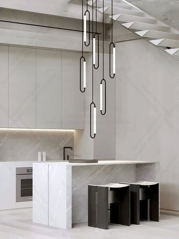 Pendant Lighting Oval Lamp Designer Villa Living Room Lighting Decoration Modern Lamp Ceiling Minimalist Staircase Chandelier