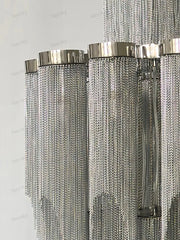 chandelier with tassels silver