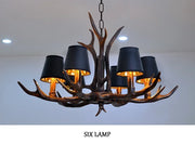 LED Chandelier Retro Antlers Table Dining Living Room Kitchen Accesories Pendant Lamp Home Decoration Interior Lighting Fixture