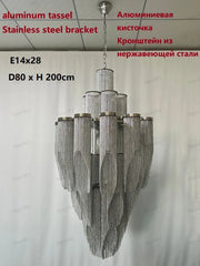 chandelier with tassels silver
