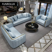 Modern Light luxury new classical sofa living room sofa European-style combination large apartment first floor leather sofa