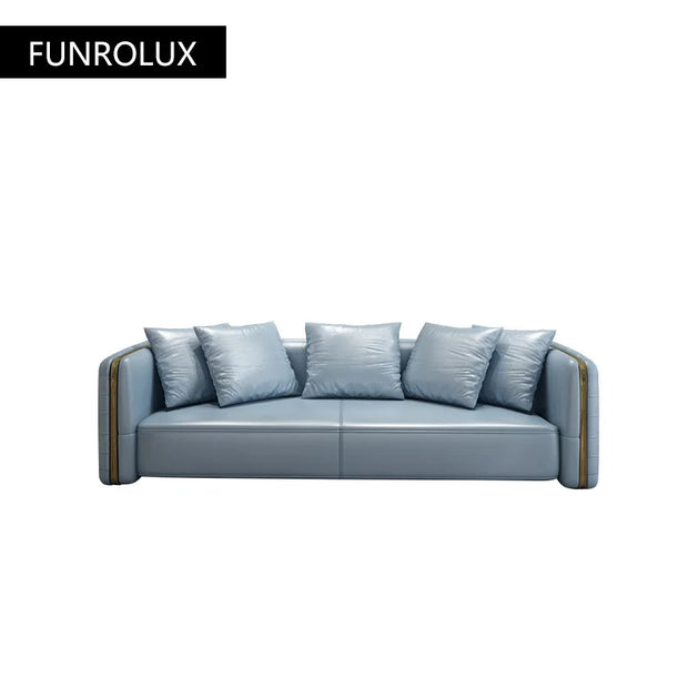 Modern Light luxury new classical sofa living room sofa European-style combination large apartment first floor leather sofa