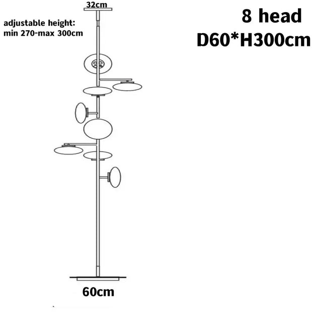 Italian Indoor Floor Lamp Floor To Ceiling Lamp Designer Standing Floor Light for Living Room Creative Corner Standing Lamp