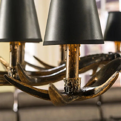 LED Chandelier Retro Antlers Table Dining Living Room Kitchen Accesories Pendant Lamp Home Decoration Interior Lighting Fixture