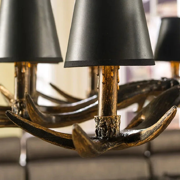 LED Chandelier Retro Antlers Table Dining Living Room Kitchen Accesories Pendant Lamp Home Decoration Interior Lighting Fixture