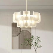 Led Large Chandelier Bedroom Minimalist White Acrylic Lamp Dining Living Room Hotel Lobby Hanging Lamp Fixture