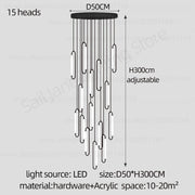Pendant Lighting Oval Lamp Designer Villa Living Room Lighting Decoration Modern Lamp Ceiling Minimalist Staircase Chandelier
