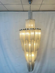 chandelier with tassels silver