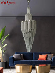 chandelier with tassels silver