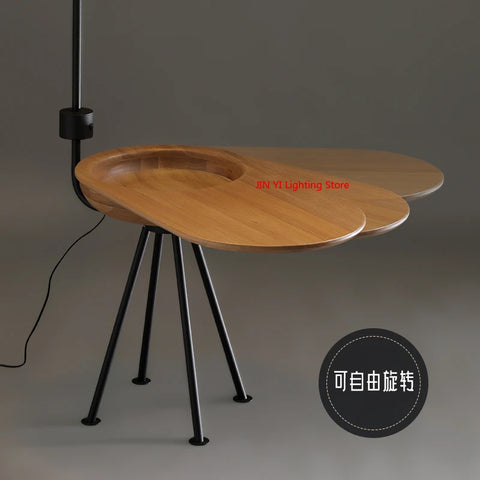 Creative Multifunctional Living Room Tea Room Sofa  Corners Movable Solid Wood Wooden Style for Home Use Including Light Bulbs