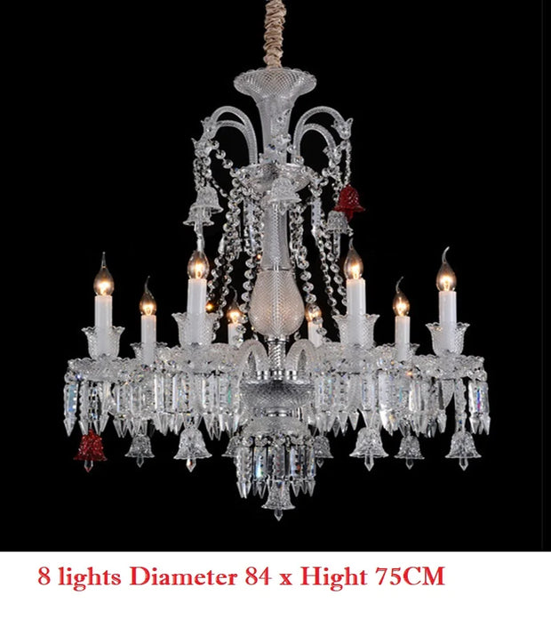 Living Room Chandelier Large Hotel Wedding Luxury Crystal Ceiling Lustre Led Crystal Pendant Light Hotel villa Palac Fixture