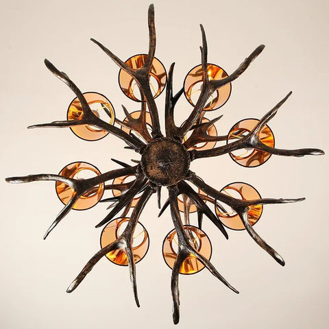 LED Chandelier Retro Antlers Table Dining Living Room Kitchen Accesories Pendant Lamp Home Decoration Interior Lighting Fixture