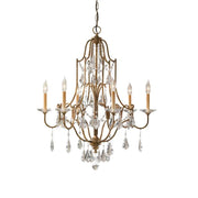 Retro Gold Crystal Chandelier Light Luxury Hanging Light Fixtures Suspension LED Lustres Home Lighting