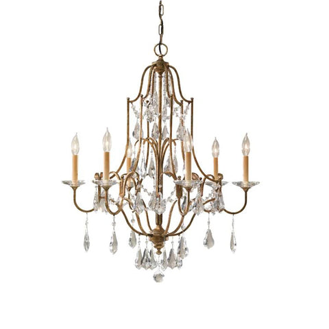Retro Gold Crystal Chandelier Light Luxury Hanging Light Fixtures Suspension LED Lustres Home Lighting