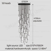 Pendant Lighting Oval Lamp Designer Villa Living Room Lighting Decoration Modern Lamp Ceiling Minimalist Staircase Chandelier