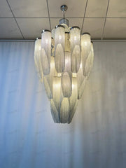 chandelier with tassels silver