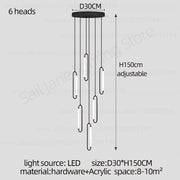 Pendant Lighting Oval Lamp Designer Villa Living Room Lighting Decoration Modern Lamp Ceiling Minimalist Staircase Chandelier