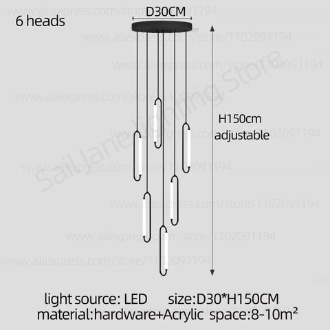 Pendant Lighting Oval Lamp Designer Villa Living Room Lighting Decoration Modern Lamp Ceiling Minimalist Staircase Chandelier