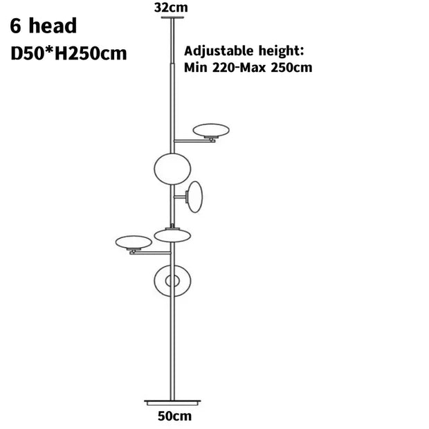 Italian Indoor Floor Lamp Floor To Ceiling Lamp Designer Standing Floor Light for Living Room Creative Corner Standing Lamp