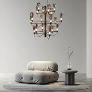 Designer Black Chandeliers 80cm 100cm Living Room Decor Moden Art Hanging Lighting Bedroom Dining Room Ceiling Suspension Lamp