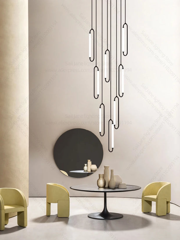 Pendant Lighting Oval Lamp Designer Villa Living Room Lighting Decoration Modern Lamp Ceiling Minimalist Staircase Chandelier