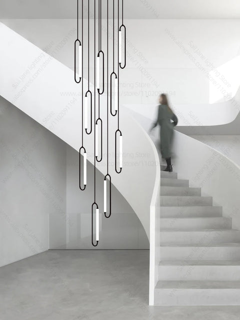 Pendant Lighting Oval Lamp Designer Villa Living Room Lighting Decoration Modern Lamp Ceiling Minimalist Staircase Chandelier