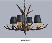 LED Chandelier Retro Antlers Table Dining Living Room Kitchen Accesories Pendant Lamp Home Decoration Interior Lighting Fixture