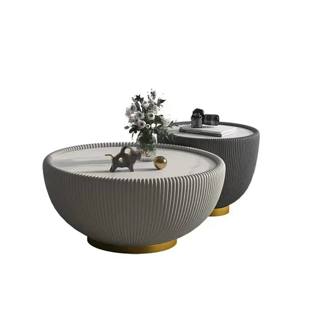 Luxury Modern Minimalist Coffee Tables for Living Room Creative Design Sofa Side Table Round Rock Board Center Table Furniture
