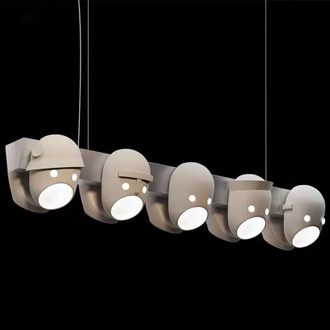 Mask LED Chandelier by Dutch Designer for Living Room Villa Dining Room Retro Personality Creative Hanging Lighting Decoration