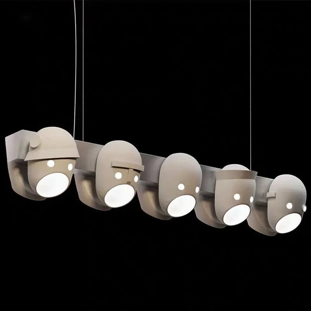 Mask LED Chandelier by Dutch Designer for Living Room Villa Dining Room Retro Personality Creative Hanging Lighting Decoration