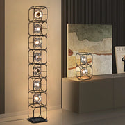 Industrial Vintage Chandelier Creative Geometric Metal Chandelier Bar Restaurant Living Room Decor LED Rectangle Hanging Lamp