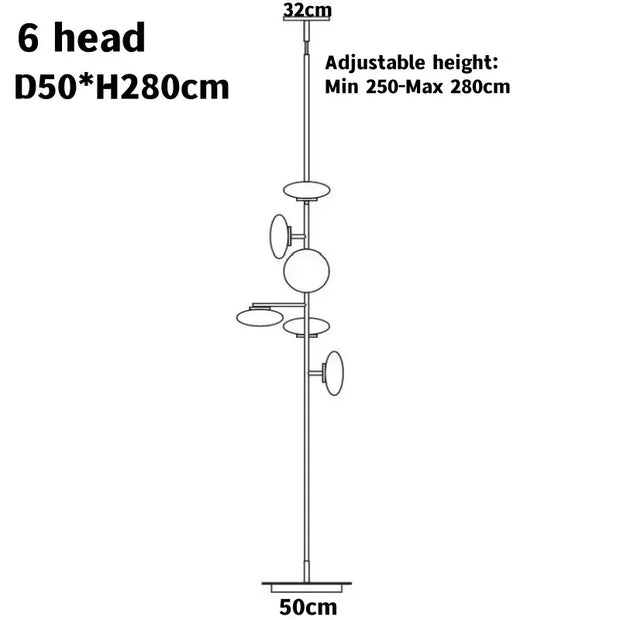 Italian Indoor Floor Lamp Floor To Ceiling Lamp Designer Standing Floor Light for Living Room Creative Corner Standing Lamp