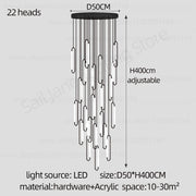 Pendant Lighting Oval Lamp Designer Villa Living Room Lighting Decoration Modern Lamp Ceiling Minimalist Staircase Chandelier